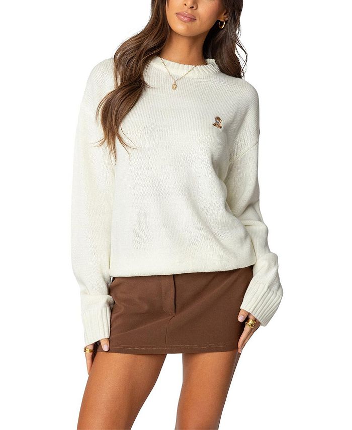 Вышитый свитер «Щенячья любовь» Edikted, белый
Вышитый свитер «Щенячья любовь» Edikted, белый