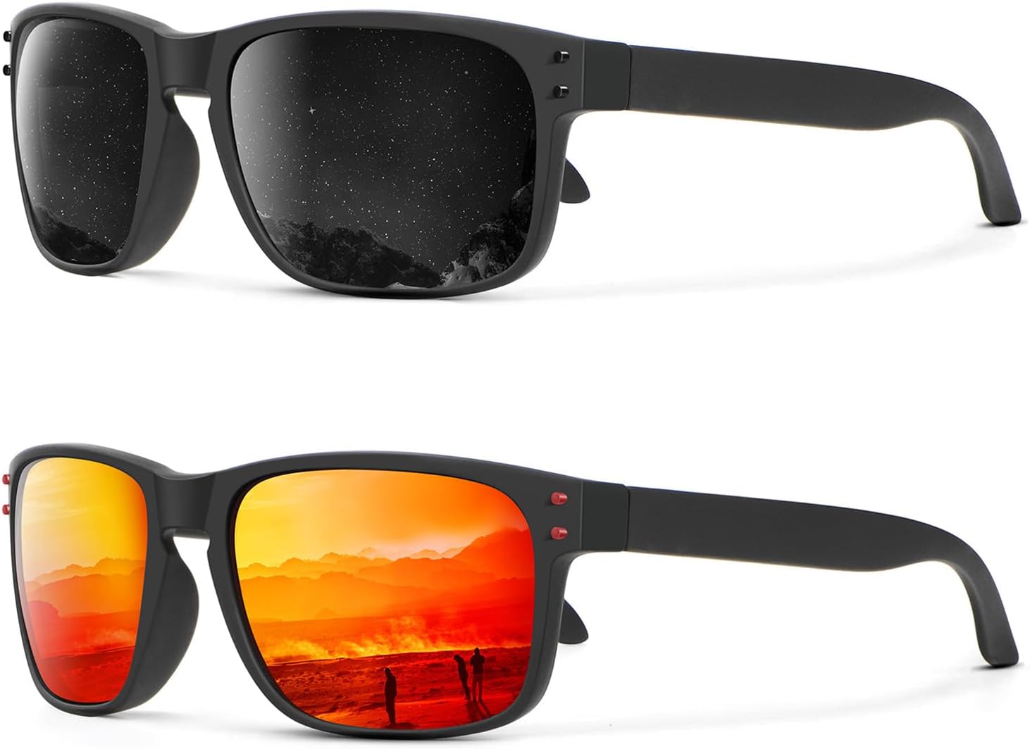 Поляризованные солнцезащитные очки KALIYADI для мужчин и женщин в винтажном стиле, подходят для рыбалки, бега, вождения и защиты от УФ-излучения, (2 Pack) Grey & Black Rivet/Red
Поляризованные солнцезащитные очки KALIYADI для мужчин и женщин в винтажном стиле, подходят для рыбалки, бега, вождения и защиты от УФ-излучения, (2 Pack) Grey & Black Rivet/Red