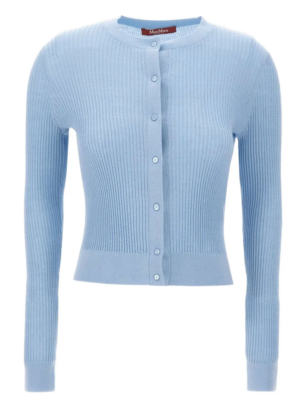 Кардиган в рубчик с пайетками Max Mara, синий
Кардиган в рубчик с пайетками Max Mara, синий