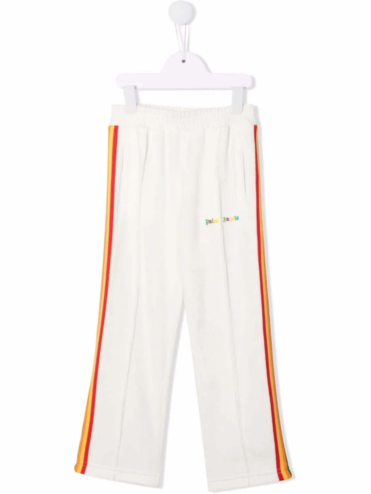 Palm Angels Kids спортивные брюки с разноцветными лампасами
Palm Angels Kids спортивные брюки с разноцветными лампасами