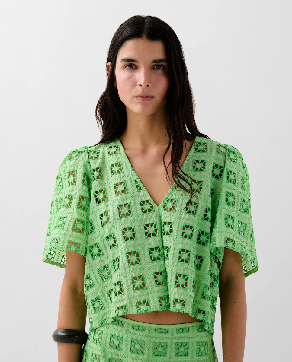 Женский топ из хлопка с завязками на спине Scalpers, светло-зеленый
Женский топ из хлопка с завязками на спине Scalpers, светло-зеленый