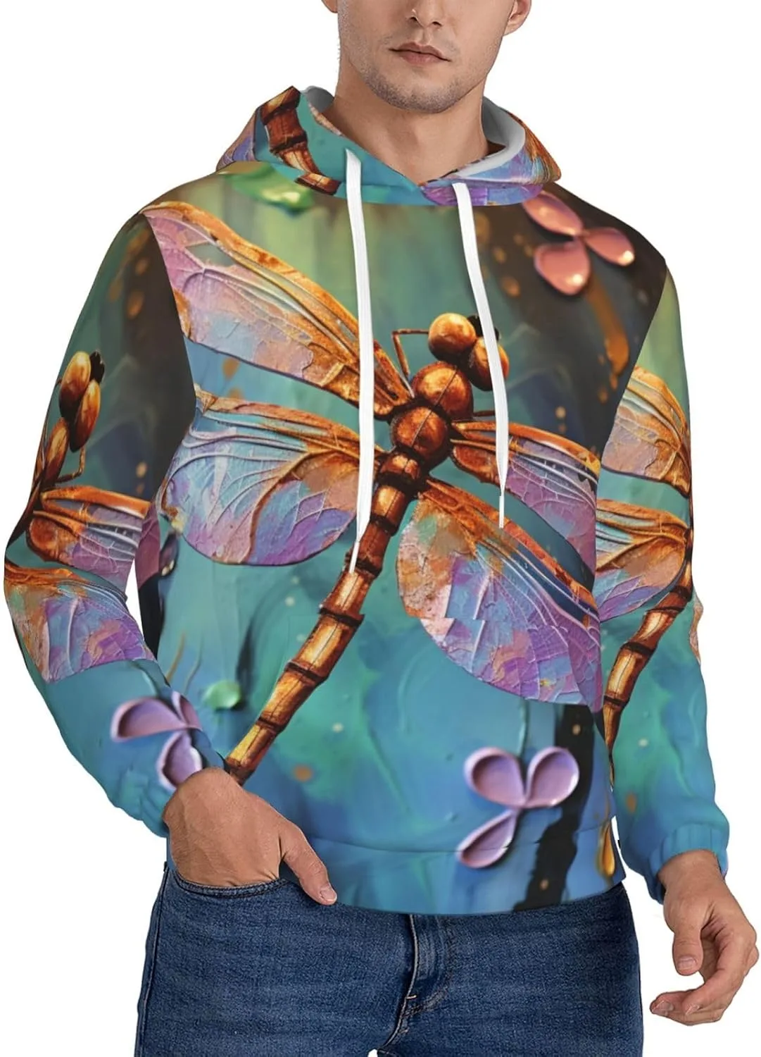 Мужская флисовая толстовка с капюшоном, худи с длинным рукавом и принтом Dragonfly KKLWEGU
Мужская флисовая толстовка с капюшоном, худи с длинным рукавом и принтом Dragonfly KKLWEGU