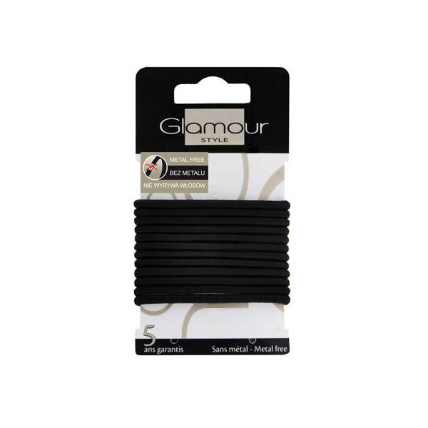 Glamour, Резинки для волос толстые без металла, Черный, 12 шт
Glamour, Резинки для волос толстые без металла, Черный, 12 шт