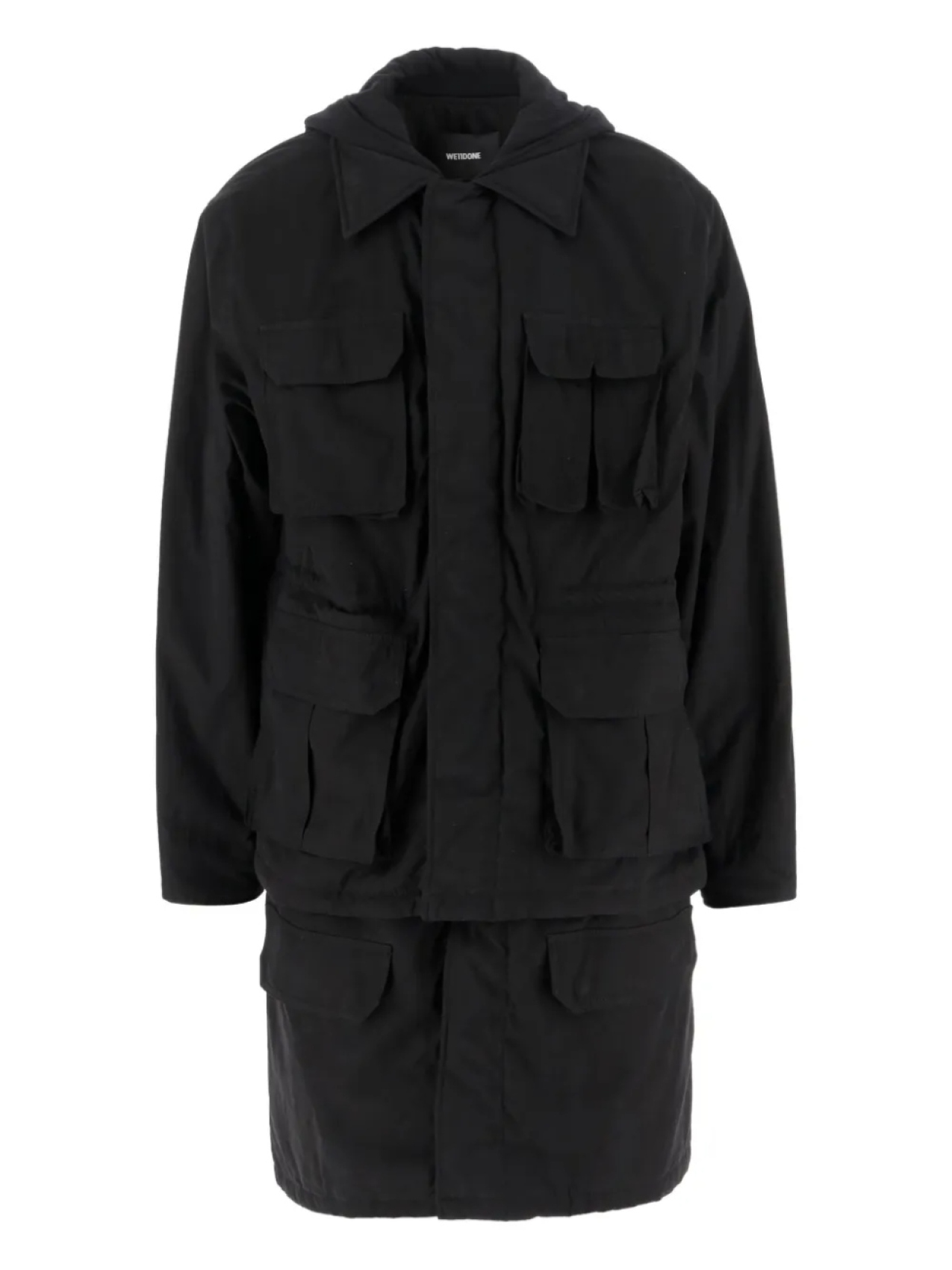 Плащ с капюшоном We11done, черный
Плащ с капюшоном We11done, черный