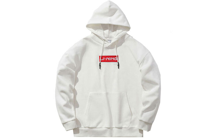 Спортивная модная коллекция Толстовка унисекс молочно-белая Lining, слоновая кость 
Спортивная модная коллекция Толстовка унисекс молочно-белая Lining, слоновая кость