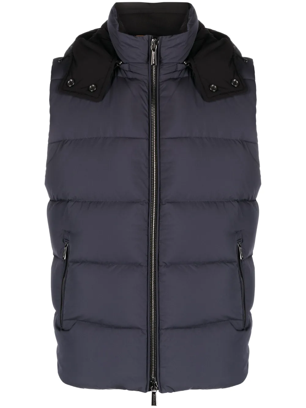 Дутый жилет с высоким воротником Moorer, синий
Дутый жилет с высоким воротником Moorer, синий