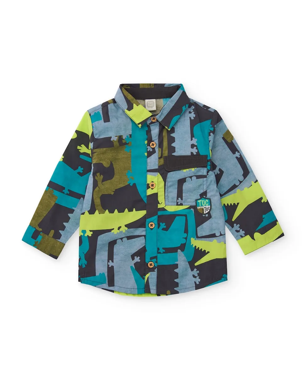 Рубашка с длинным рукавом для мальчика с разноцветным принтом динозавров Tuc tuc
Рубашка с длинным рукавом для мальчика с разноцветным принтом динозавров Tuc tuc