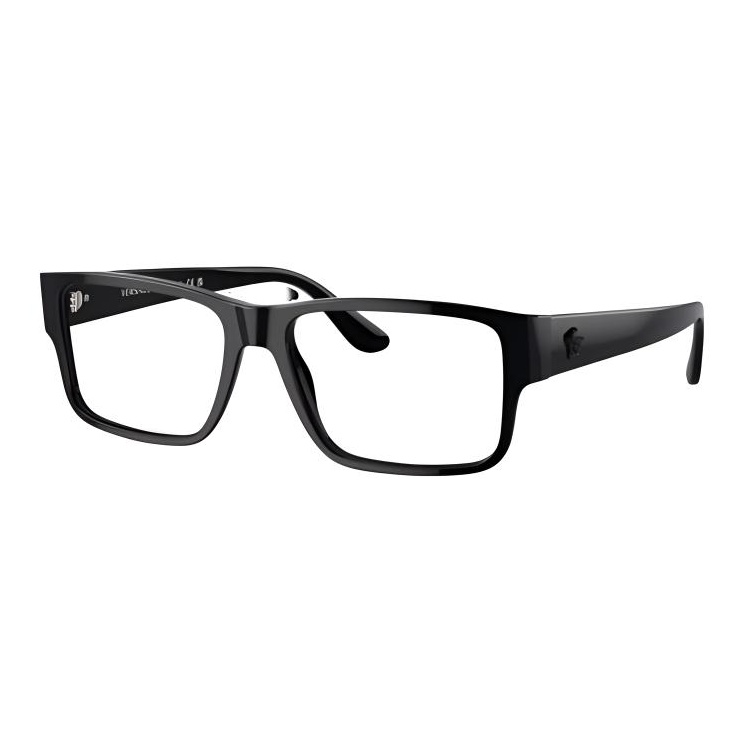 VERSACE Прямоугольная оправа для очков мужская черная, Black