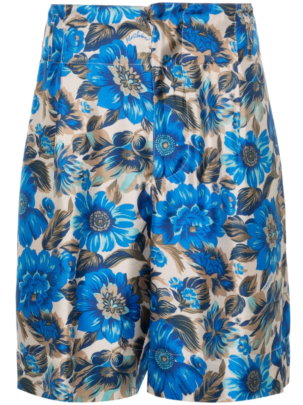 Шелковые шорты с цветочным принтом Moschino, синий
Шелковые шорты с цветочным принтом Moschino, синий