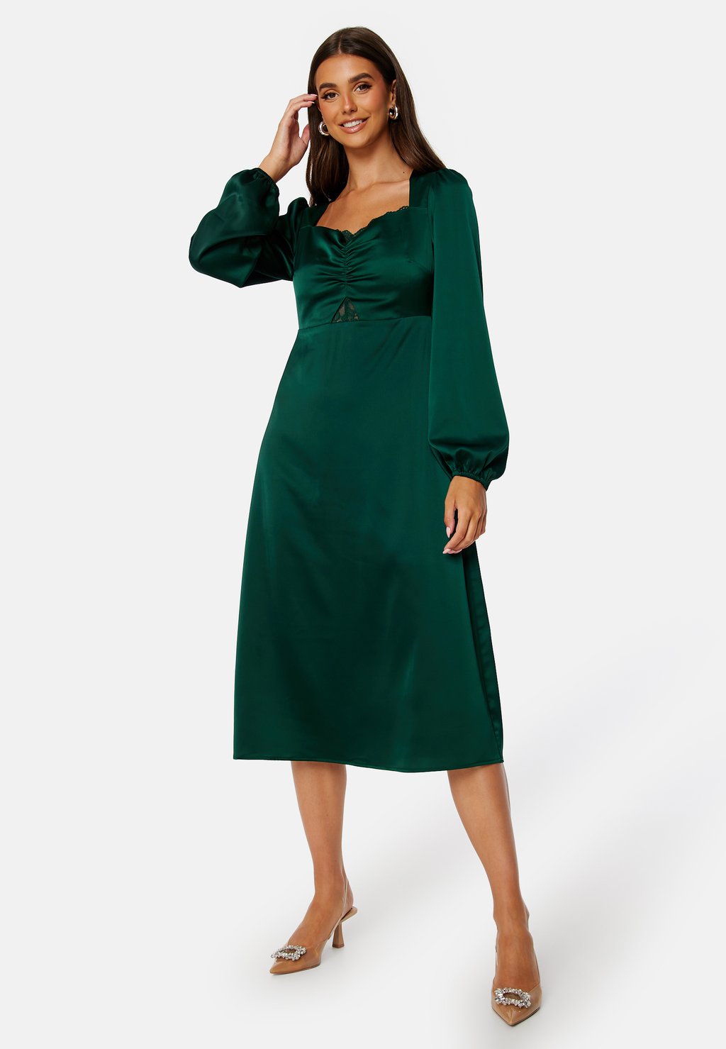 Коктейльное/вечернее платье LACE INSERT SATIN DRESS Bubbleroom, темно-зеленый
Коктейльное/вечернее платье LACE INSERT SATIN DRESS Bubbleroom, темно-зеленый