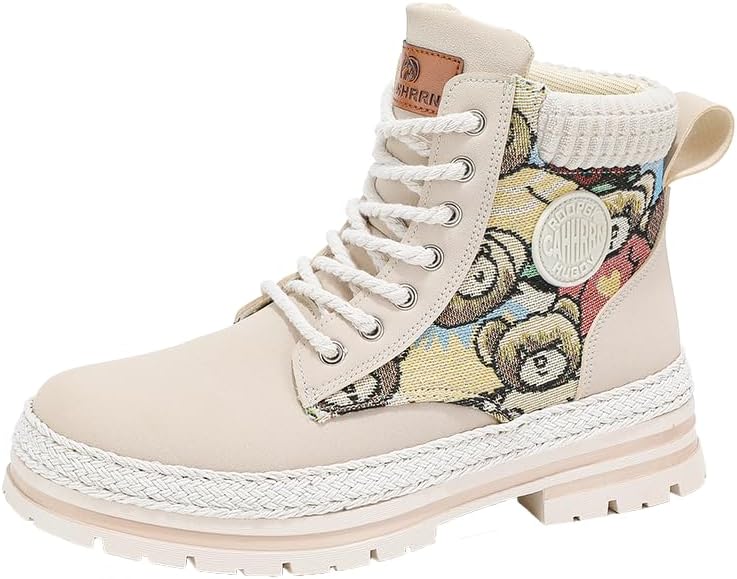 Дизайнерские боевые ботинки с рисунком медведя, гиперсветлые ботинки на платформе с шнуровкой, доступны в бежевом, белом, черном цветах, из холста и кожи Generic
Дизайнерские боевые ботинки с рисунком медведя, гиперсветлые ботинки на платформе с шнуровкой, доступны в бежевом, белом, черном цветах, из холста и кожи Generic