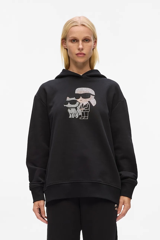 Хлопковая толстовка IKON Karl Lagerfeld, черный
Хлопковая толстовка IKON Karl Lagerfeld, черный