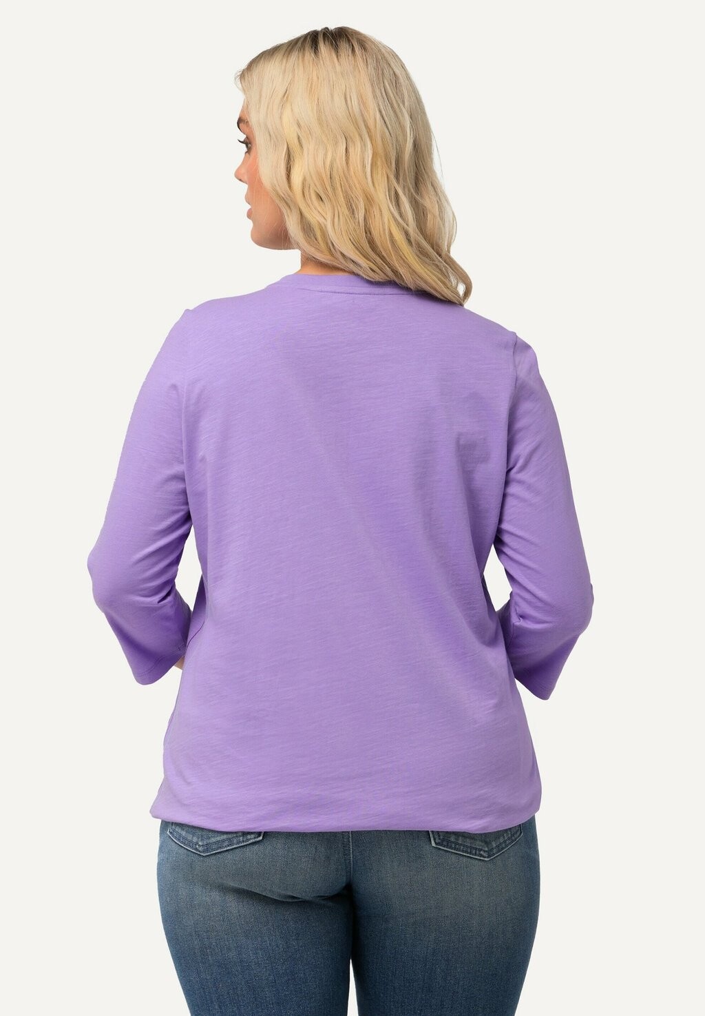 Топ с длинными рукавами Ulla Popken, фиолетовый 
Топ с длинными рукавами Ulla Popken, фиолетовый