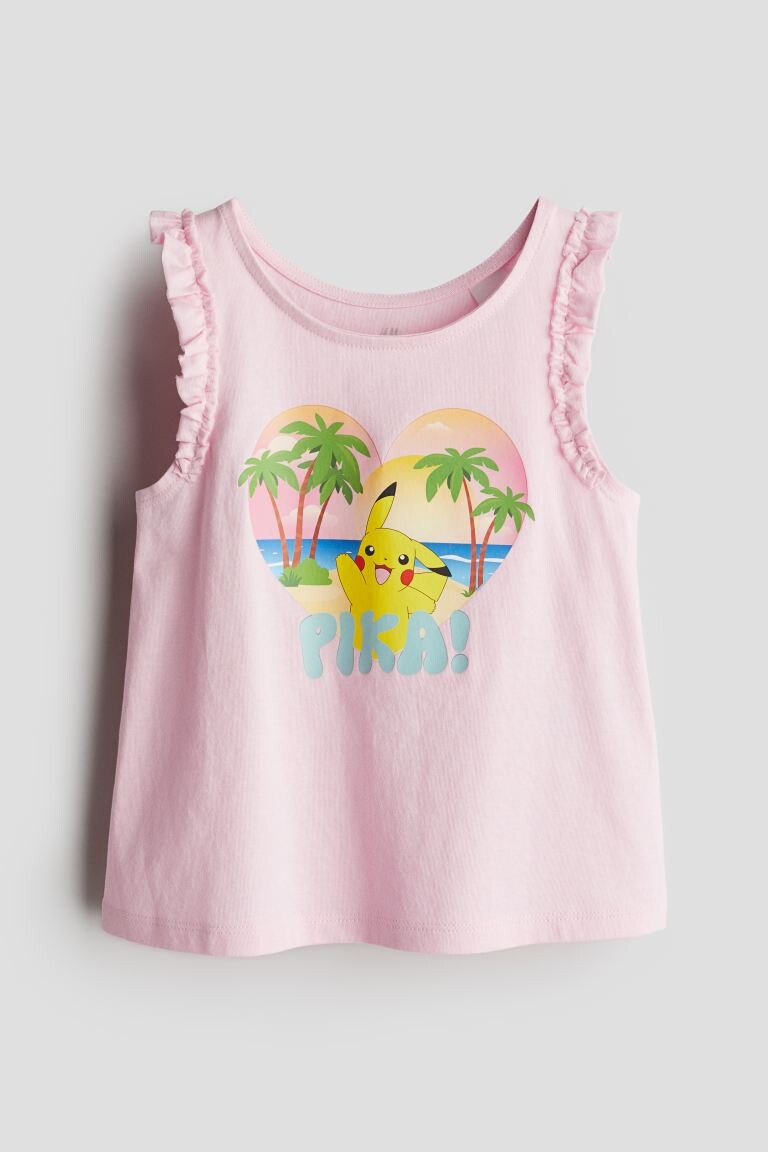 Майка с воланами H&M, розовый 
Майка с воланами H&M, розовый