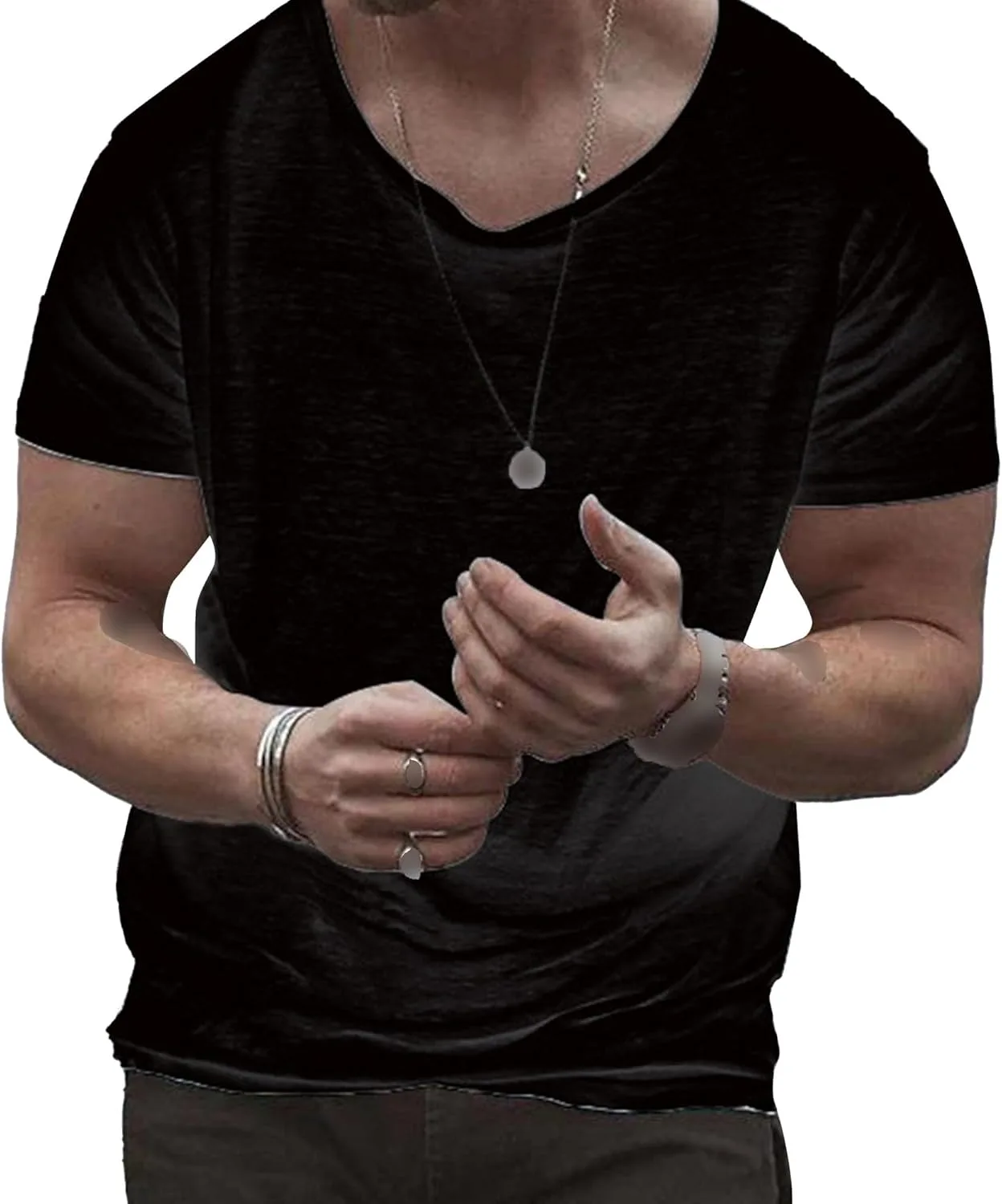 Мужская футболка с круглым вырезом, классическая, свободного кроя, хлопковая, с коротким рукавом Gsywaipei
Мужская футболка с круглым вырезом, классическая, свободного кроя, хлопковая, с коротким рукавом Gsywaipei