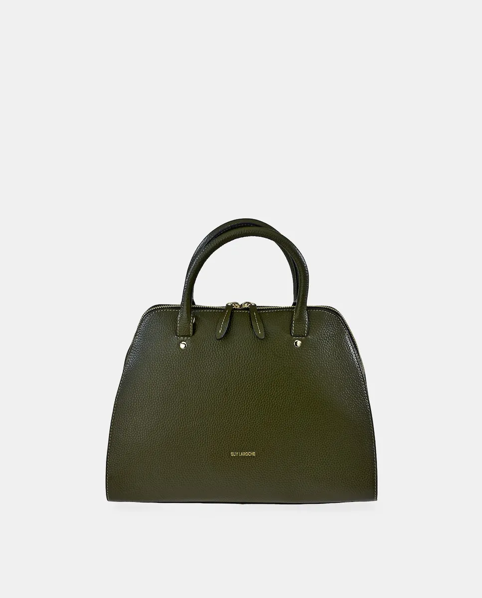 Кожаная дорожная сумка с ручками и плечевым ремнем Guy Laroche, темно-зеленый
Кожаная дорожная сумка с ручками и плечевым ремнем Guy Laroche, темно-зеленый