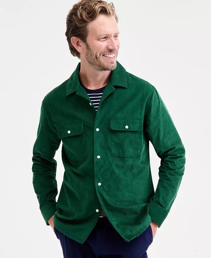 Мужская куртка-рубашка из вельвета Club Room, зеленый
Мужская куртка-рубашка из вельвета Club Room, зеленый