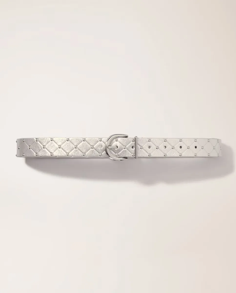 Женский ремень с мягкой металлической кожей Maje, серебряный
Женский ремень с мягкой металлической кожей Maje, серебряный