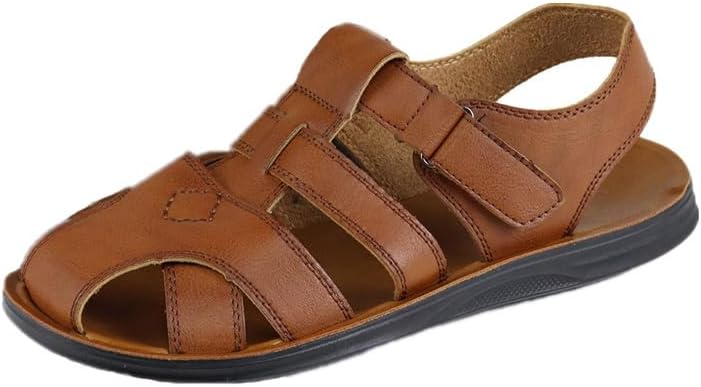 Мужские рыбацкие сандалии MGGMOKAY с закрытым носком, сандалии для улицы, летние кожаные туфли, коричневый
Мужские рыбацкие сандалии MGGMOKAY с закрытым носком, сандалии для улицы, летние кожаные туфли, коричневый