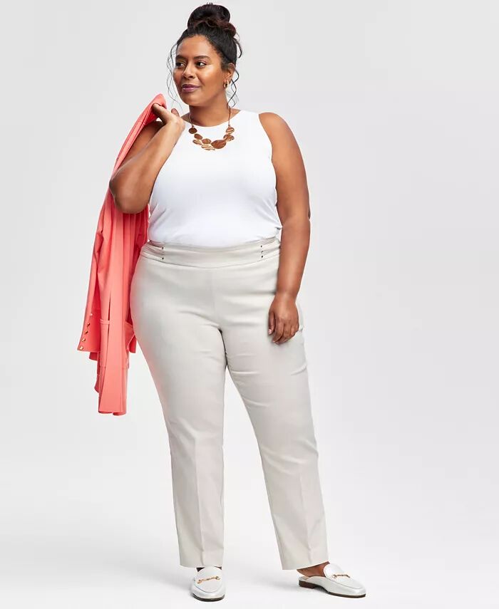 Брюки облегающего кроя с утягивающим эффектом для больших и маленьких размеров JM Collection, коричневый/бежевый
Брюки облегающего кроя с утягивающим эффектом для больших и маленьких размеров JM Collection, коричневый/бежевый