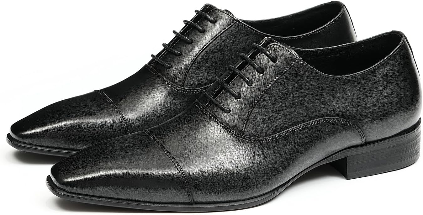 Мужские оксфорды Santimon- классические формальные туфли из натуральной кожи с круглым носком и шнуровкой, для костюма, повседневного ношения, деловых встреч, выпускных, свадьбы и ужинов, с мягкой стелькой и нескользящей подошвой, черный
Мужские оксфорды Santimon- классические формальные туфли из натуральной кожи с круглым носком и шнуровкой, для костюма, повседневного ношения, деловых встреч, выпускных, свадьбы и ужинов, с мягкой стелькой и нескользящей подошвой, черный