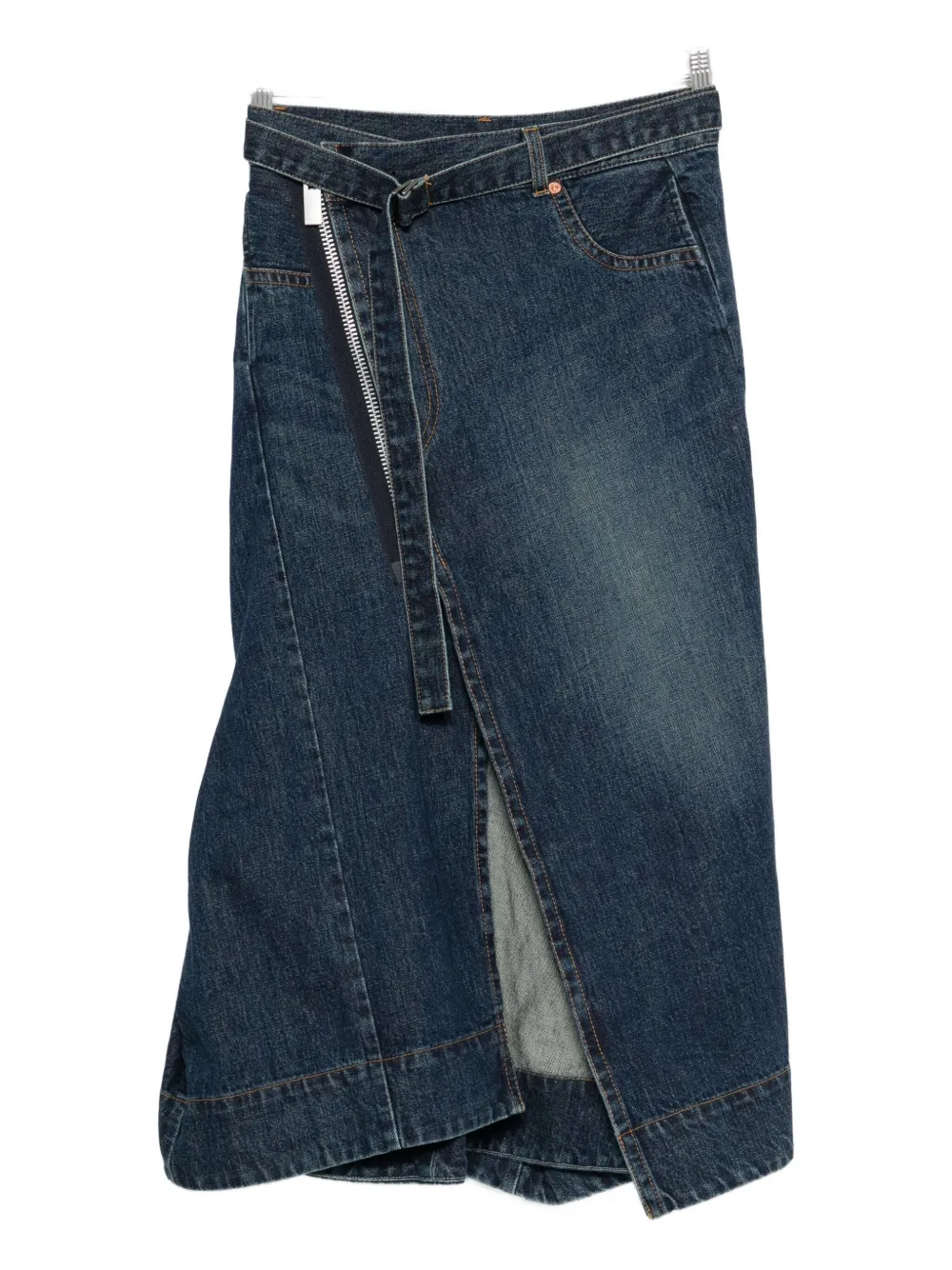 Юбка с застежкой-молнией и поясом Sacai, синий
Юбка с застежкой-молнией и поясом Sacai, синий