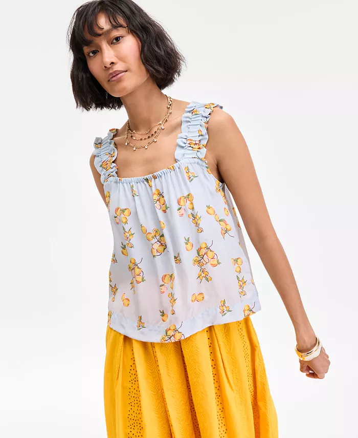 Женский топ с рюшами на бретелях On 34th, синий
Женский топ с рюшами на бретелях On 34th, синий