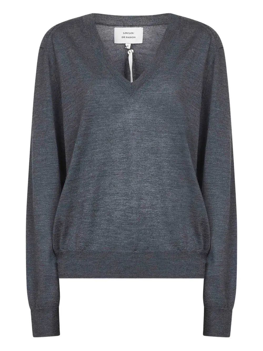 Кашемировый свитер с V-образным вырезом LouLou de Saison, серый
Кашемировый свитер с V-образным вырезом LouLou de Saison, серый