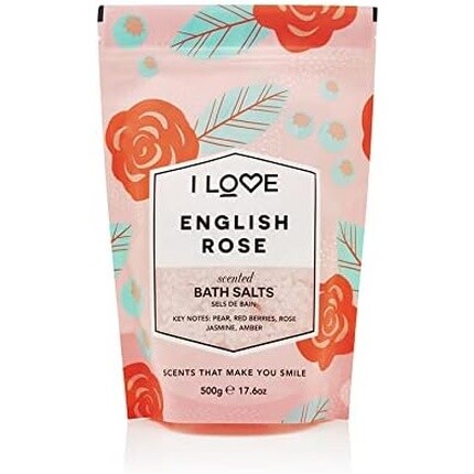 Соль для ванн с ароматом английской розы и акб био-водой бамбука 500 г, I Love