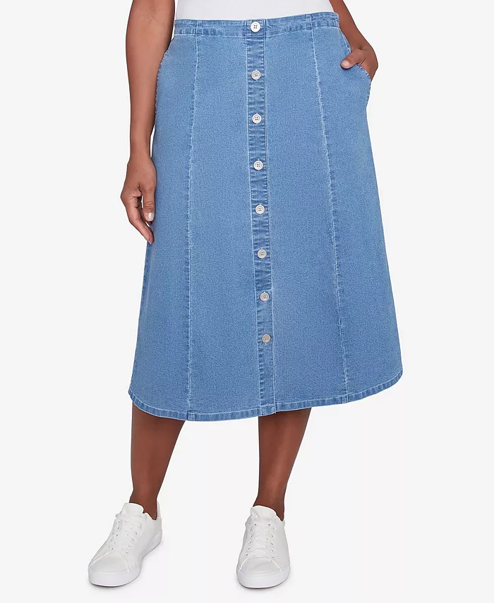 Женская джинсовая юбка макси с панелями Alfred Dunner, синий
Женская джинсовая юбка макси с панелями Alfred Dunner, синий