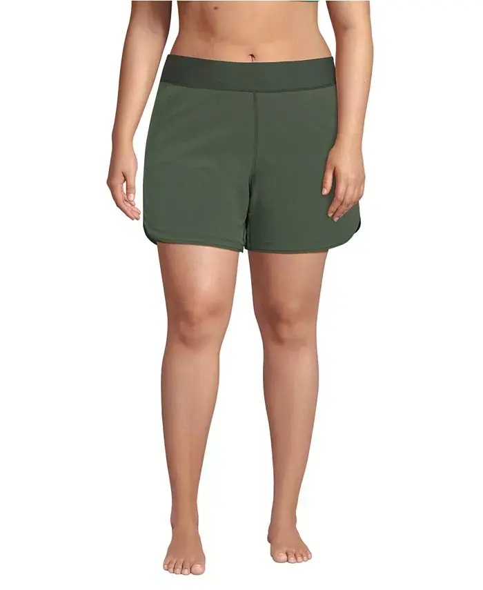 Женские шорты для плавания 5" с нижним бельем Plus Size Lands' End, зеленый
Женские шорты для плавания 5" с нижним бельем Plus Size Lands' End, зеленый
