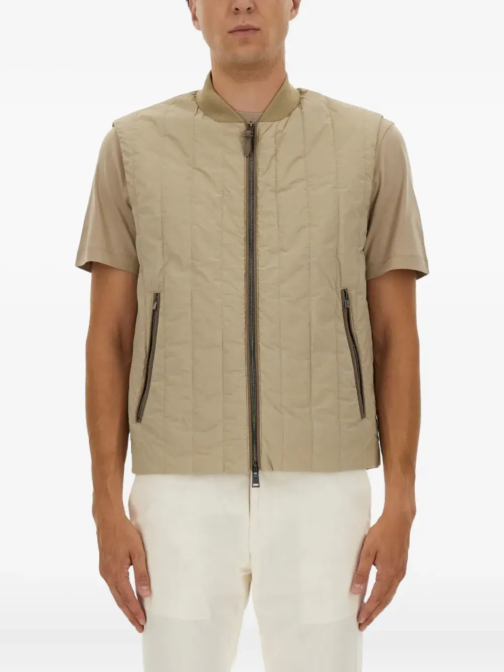 Стеганый жилет на молнии Boss, бежевый
Стеганый жилет на молнии Boss, бежевый