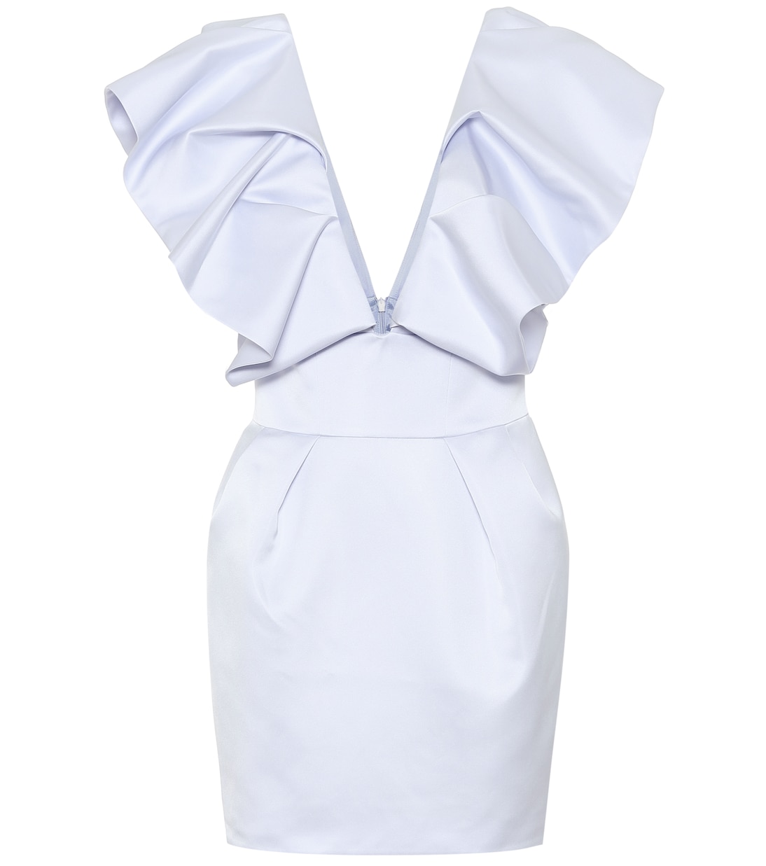 Мини-платье из атласа с оборками Alexandre Vauthier, Sky Blue
Мини-платье из атласа с оборками Alexandre Vauthier, Sky Blue