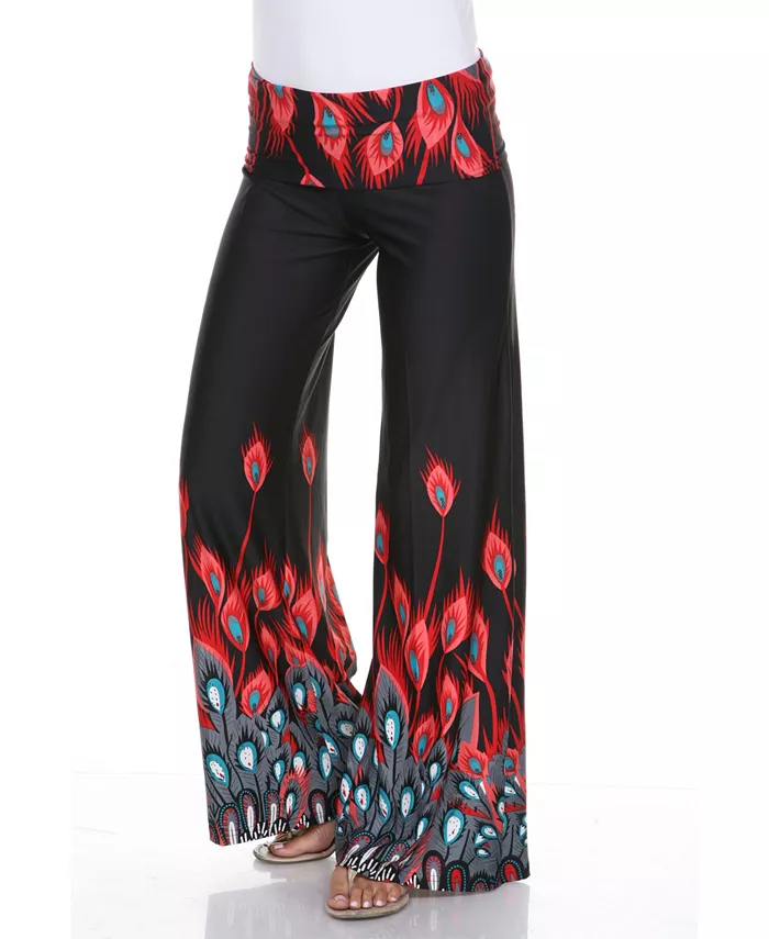 Брюки-палаццо с принтом павлина White Mark, красный
Брюки-палаццо с принтом павлина White Mark, красный