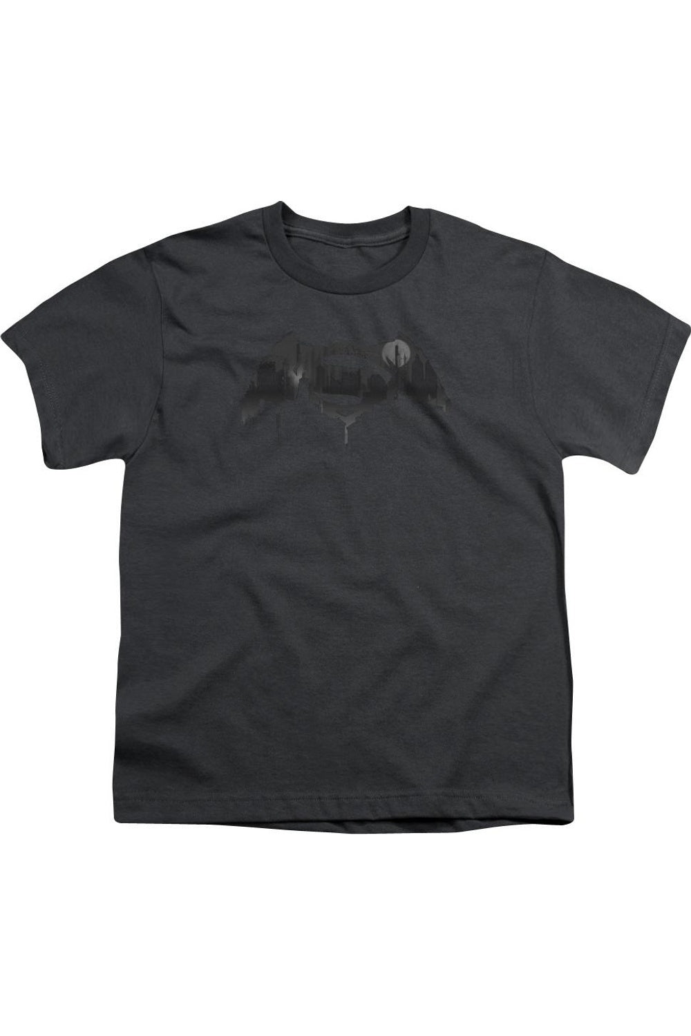 Футболка с коротким рукавом для подростков с логотипом Batman V Superman и силуэтом города Gildan, Charcoal
Футболка с коротким рукавом для подростков с логотипом Batman V Superman и силуэтом города Gildan, Charcoal
