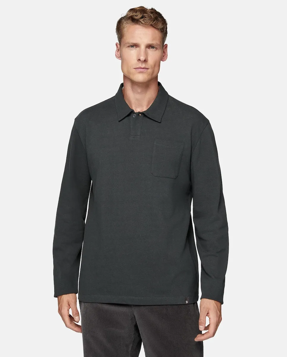 Мужская рубашка-поло прямого кроя с длинным рукавом Boggi Milano, черный
Мужская рубашка-поло прямого кроя с длинным рукавом Boggi Milano, черный