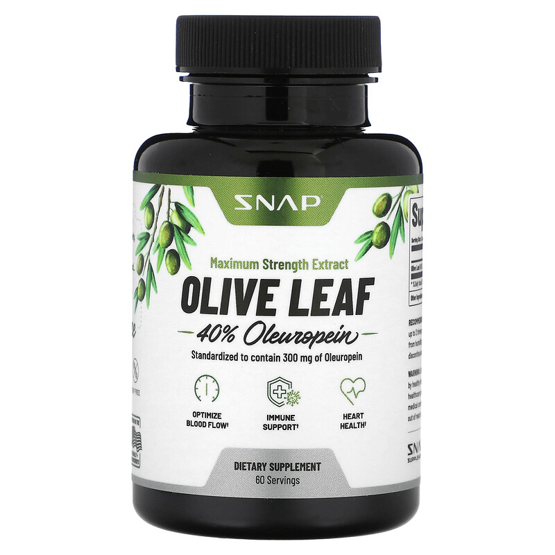 Snap Supplements, Листья оливкового дерева, максимальная эффективность, 750 мг, 60 капсул
Snap Supplements, Листья оливкового дерева, максимальная эффективность, 750 мг, 60 капсул
