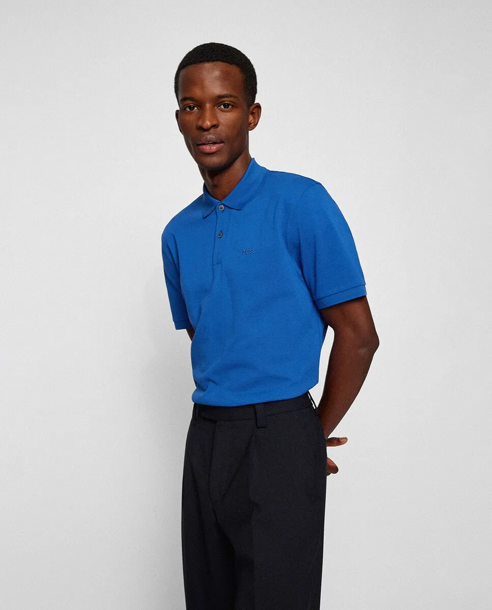Мужская рубашка-поло из органического хлопка с вышитым логотипом Boss, синий
Мужская рубашка-поло из органического хлопка с вышитым логотипом Boss, синий