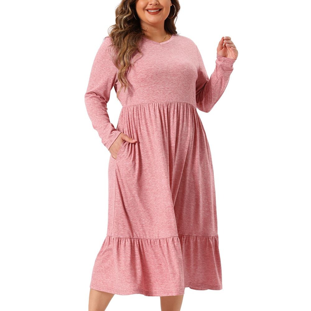 Платье больших размеров для женщин, повседневные пляжные платья трапециевидной формы с V-образным вырезом и карманами Agnes Orinda, розовый
Платье больших размеров для женщин, повседневные пляжные платья трапециевидной формы с V-образным вырезом и карманами Agnes Orinda, розовый