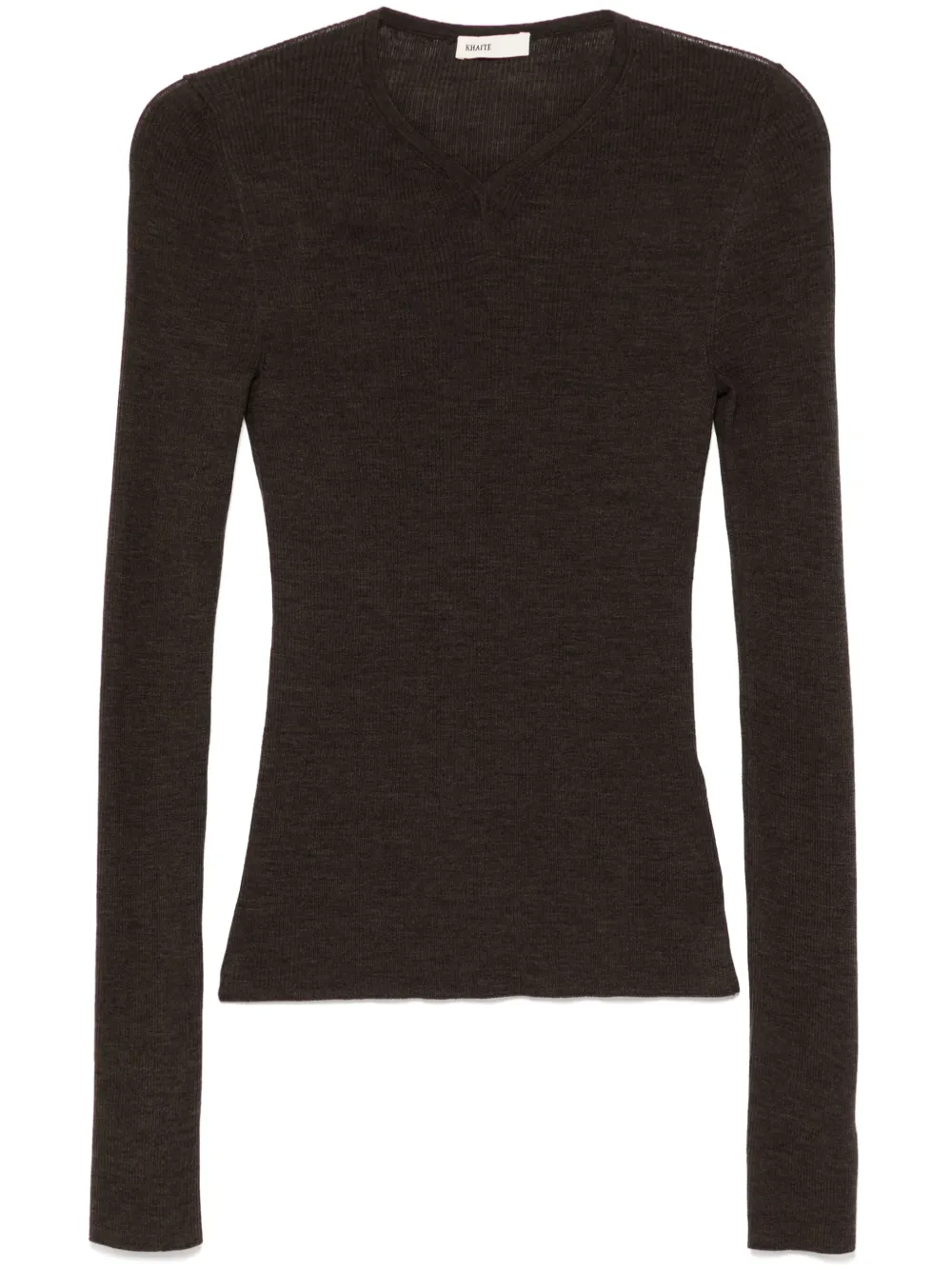 Топ с V-образным вырезом KHAITE, коричневый
Топ с V-образным вырезом KHAITE, коричневый