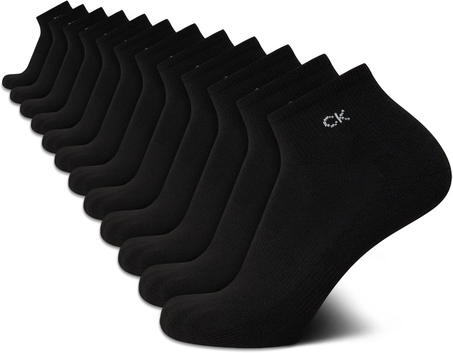 Мужские носки Calvin Klein Quarter Socks - 12 пар дышащих, мягких, амортизированных, спортивных носков до щиколотки для мужчин, True Black
Мужские носки Calvin Klein Quarter Socks - 12 пар дышащих, мягких, амортизированных, спортивных носков до щиколотки для мужчин, True Black
