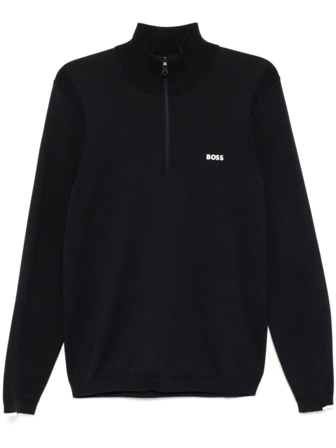 Джемпер с высоким воротником и логотипом BOSS, синий 
Джемпер с высоким воротником и логотипом BOSS, синий