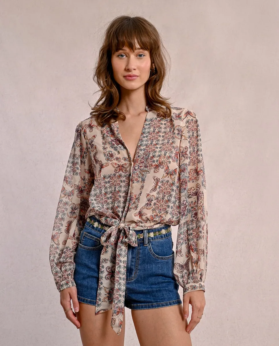 Женская рубашка с длинными рукавами, принтом и бантом Molly Bracken, цвет Crudo
Женская рубашка с длинными рукавами, принтом и бантом Molly Bracken, цвет Crudo