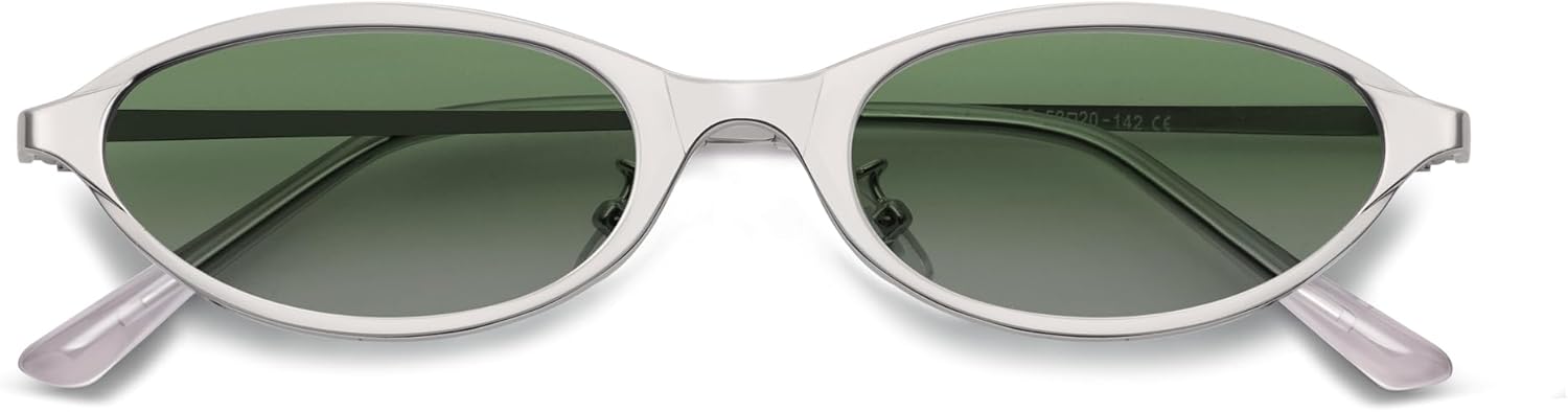 Модные овальные солнцезащитные очки SOJOS «кошачий глаз» для женщин, стильные ретро-очки в стиле 80-х и 90-х, маленькие узкие солнцезащитные очки SJ1287, Matt Silver/Light Green
Модные овальные солнцезащитные очки SOJOS «кошачий глаз» для женщин, стильные ретро-очки в стиле 80-х и 90-х, маленькие узкие солнцезащитные очки SJ1287, Matt Silver/Light Green