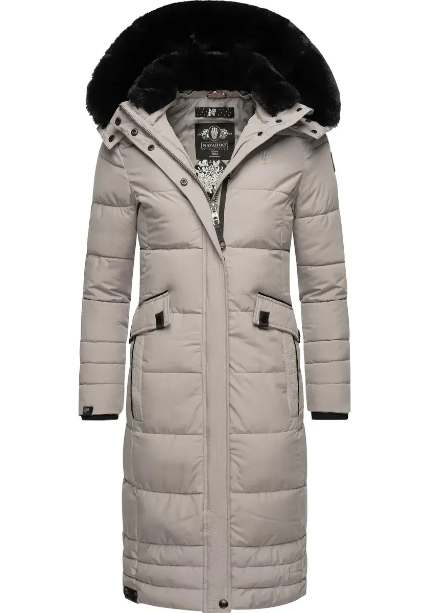 Зимнее пальто Наваху "Фахмия", элегантное стеганое пальто с капюшоном из мягкого искусственного меха Navahoo, серый
Зимнее пальто Наваху "Фахмия", элегантное стеганое пальто с капюшоном из мягкого искусственного меха Navahoo, серый