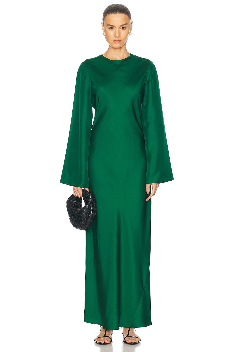 Минимальное шелковое платье с широкими рукавами Rohe, цвет Emerald
Минимальное шелковое платье с широкими рукавами Rohe, цвет Emerald