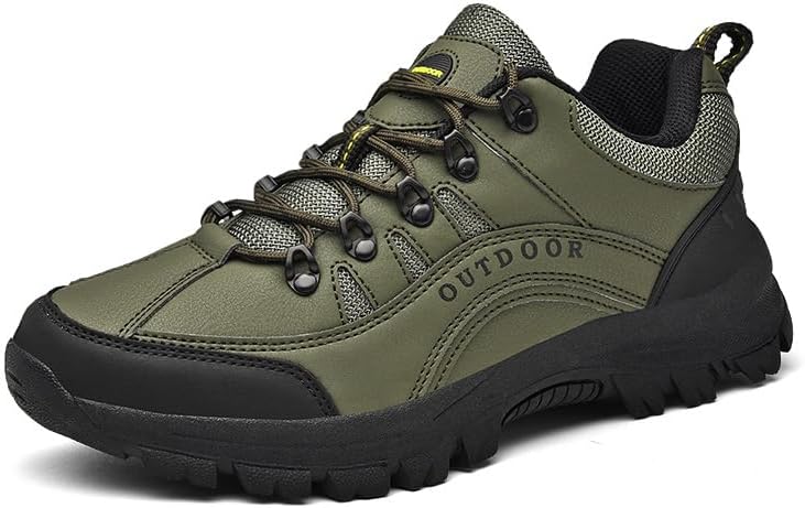 Мужские треккинговые туфли водонепроницаемые кожаные, низкие кроссовки для прогулок по тропам, туристическая обувь для осени и зимы, противоскользящая рабочая и туристическая обувь Qacksv, зеленый
Мужские треккинговые туфли водонепроницаемые кожаные, низкие кроссовки для прогулок по тропам, туристическая обувь для осени и зимы, противоскользящая рабочая и туристическая обувь Qacksv, зеленый