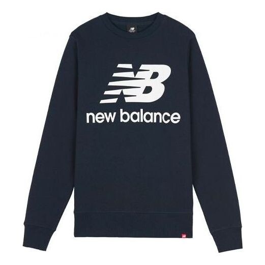 Куртка Essentials Stacked Logo Crew Толстовка New Balance, синий 
Куртка Essentials Stacked Logo Crew Толстовка New Balance, синий