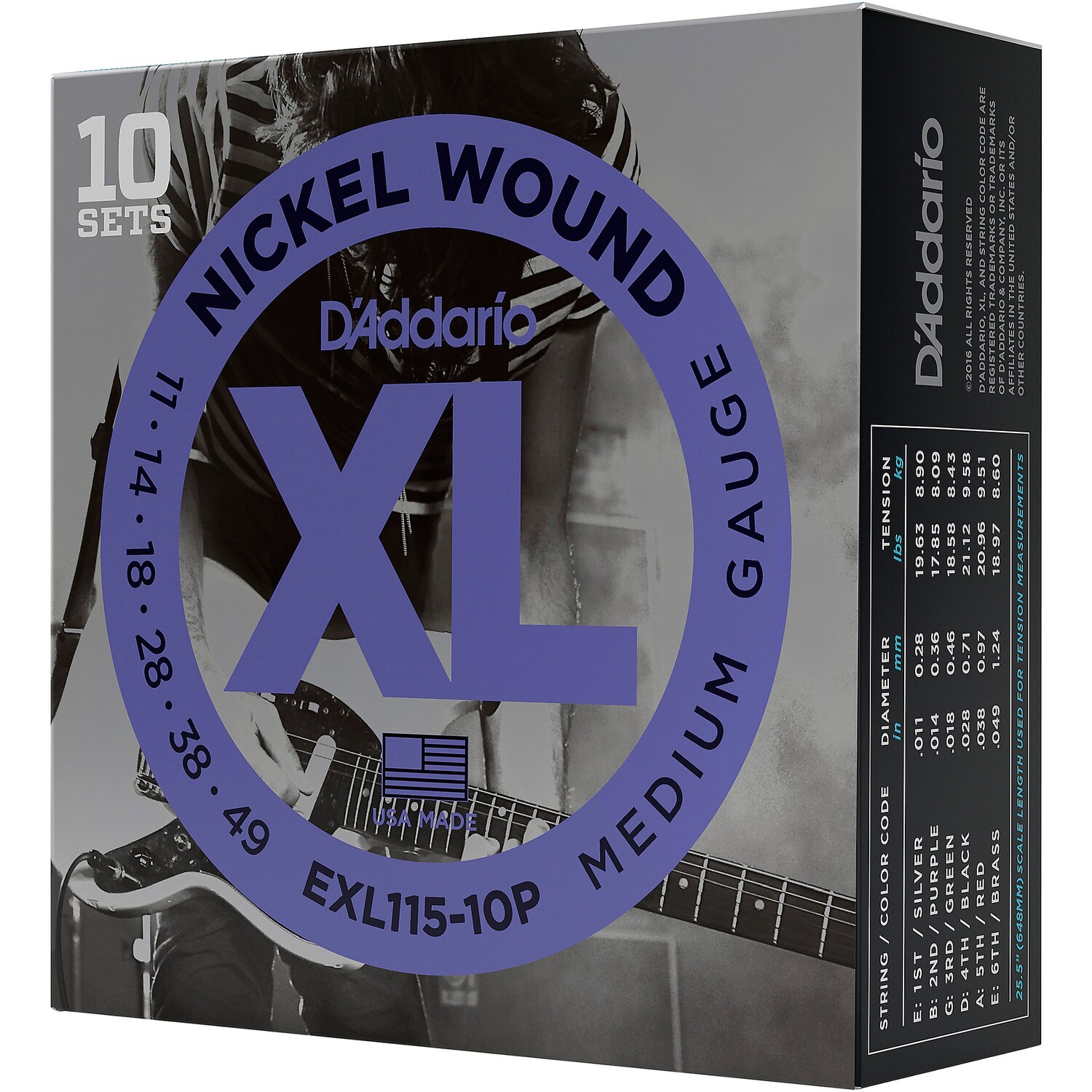 Струны для электрогитары D'Addario EXL125 Super Light Top/Regular Bottom, набор из 10 штук
Струны для электрогитары D'Addario EXL125 Super Light Top/Regular Bottom, набор из 10 штук