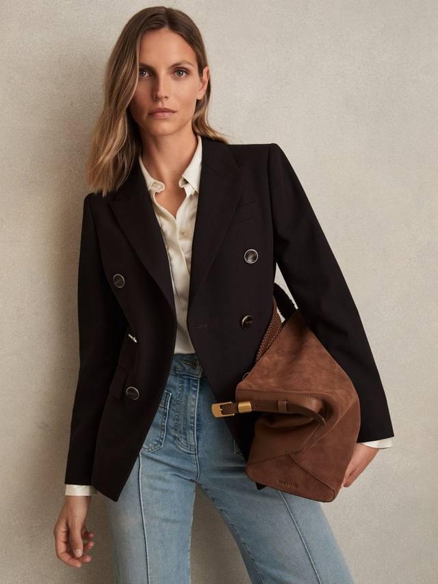 Двубортный пиджак Lia из шерстяной смеси Reiss, Chocolate Brown
Двубортный пиджак Lia из шерстяной смеси Reiss, Chocolate Brown